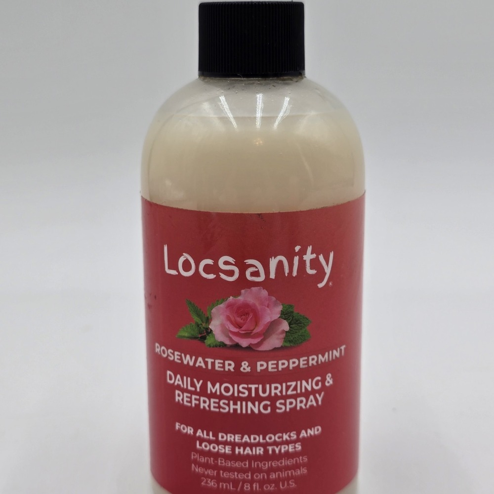 LOCSANITY Rosewater‎ & Peppermint Daily Moisturizing Spray For Dreadlocks, 8 oz